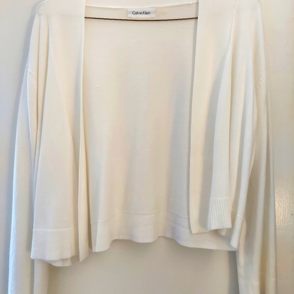 Calvin Klein White Cardigan